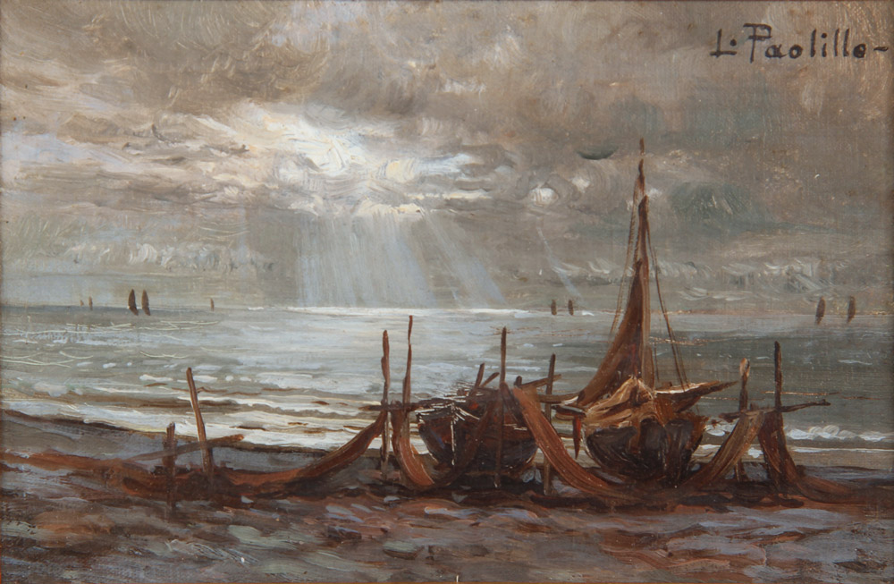 PAOLILLO, Luigi 'BARCAS PESQUERAS AL ATARDECER'