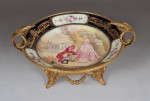 Lote 664: TARJETERO FRANCES DE PORCELANA DE SEVRES Y BRONCE. TARJETERO FRANCES DE PORCELANA DE SEVRES Y BRONCE.