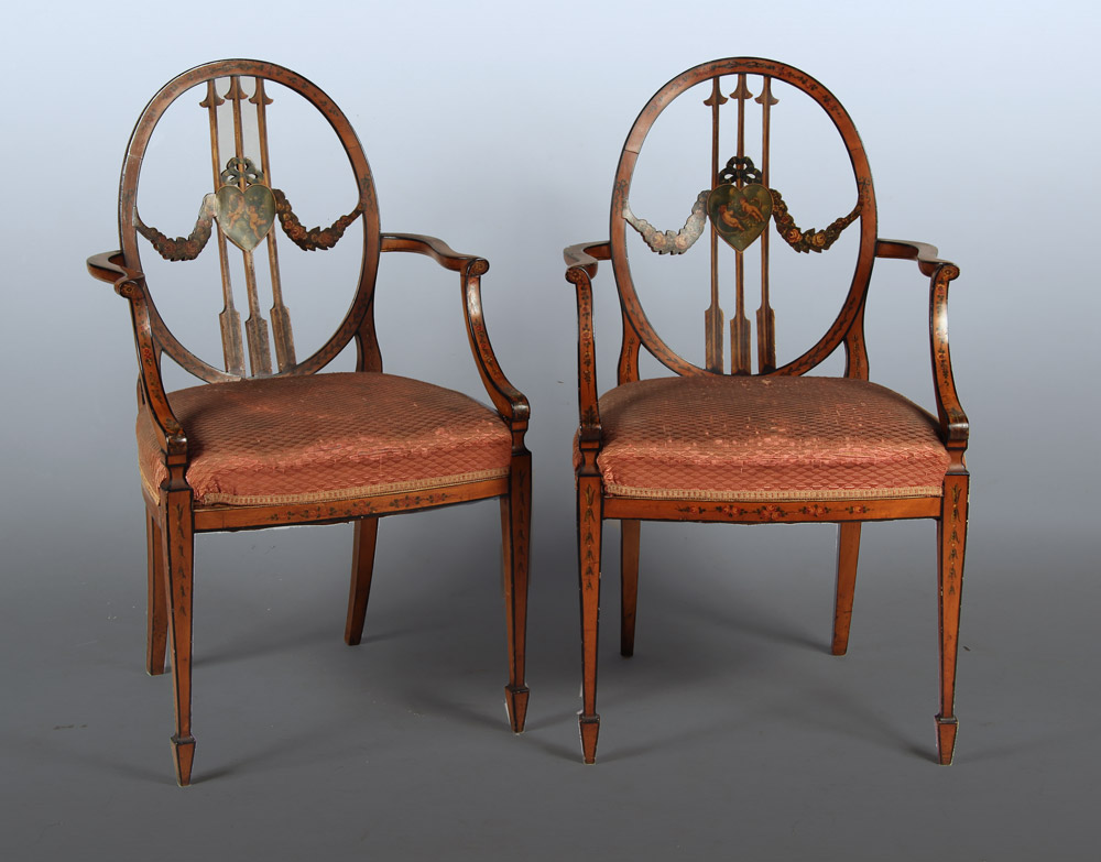 : SOFA DE DOS CUERPOS Y DOS SILLONES INGLESES ESTILO ADAM.