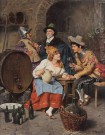 Lote 165: VON SCHWARZENFELD, Adolf 'ESCENA DE INTERIOR DE TABERNA'
