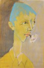 Lote 73: LORJOU, Bernard 'RETRATO DE JOVEN CON FLOR'