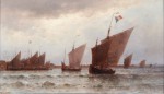 Lote 36: WEBER, Theodore 'VELEROS EN LA COSTA' 