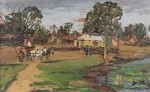 Lote 462: BARLETTA, Félix 'PAISAJE DE PUEBLO' 