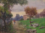 Lote 78: BRANCACCIO, Carlo 'ALDEANA BAJANDO POR UN CAMINO'