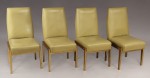 Lote 353: OCHO SILLAS CON ARMAZONES DE MADERA DORADA PARA COMEDOR. OCHO SILLAS CON ARMAZONES DE MADERA DORADA PARA COMEDOR.