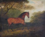 Lote 137: CHALON, Henry Bernard 'CABALLO EN PAISAJE' 