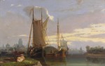 Lote 134: HÉROULT, Antoine Désiré 'PAISAJES FLUVIALES'