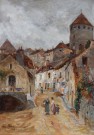 Lote 107: PETITJEAN, Edmond Marie 'UNE RUE À SEMUR'
