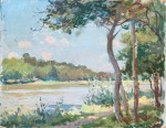 Lote 40: COPPINI, Fausto Eliseo 'PAISAJE LACUSTRE'