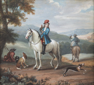 Lote 140: ANONIMO 'ESCENA DE CACERIA'