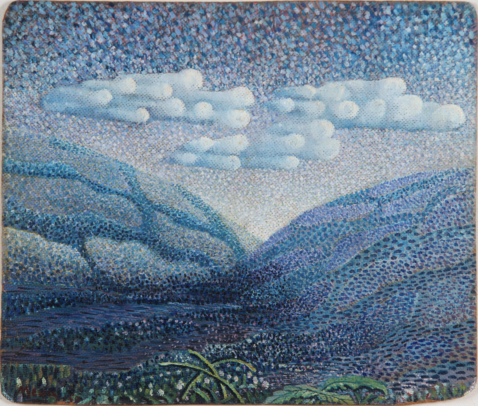 MENA, Juan de Dios 'PAISAJE EN TONO AZUL'