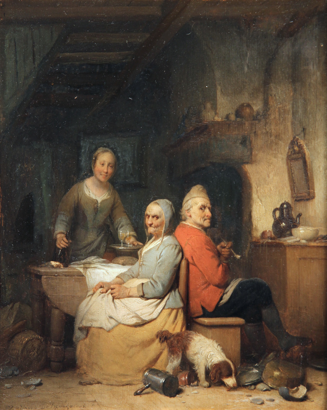 de BRAEKELEER, Ferdinand 'ESCENA DE INTERIOR'