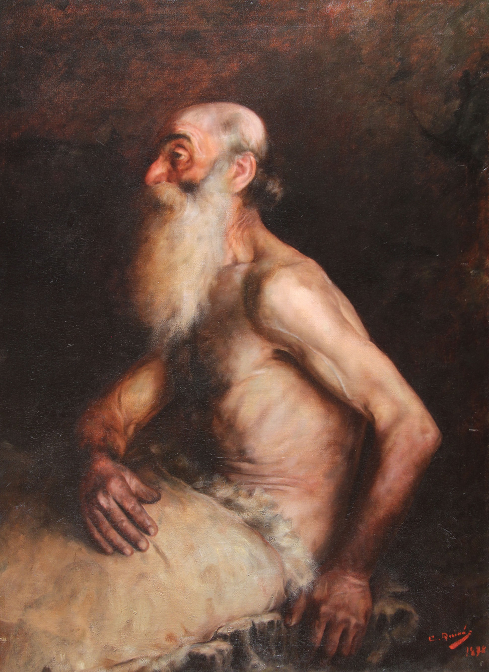 QUIRÓS, Cesáreo Bernaldo de  'RETRATO DE SAN ANTONIO ABAD ( ? )'
