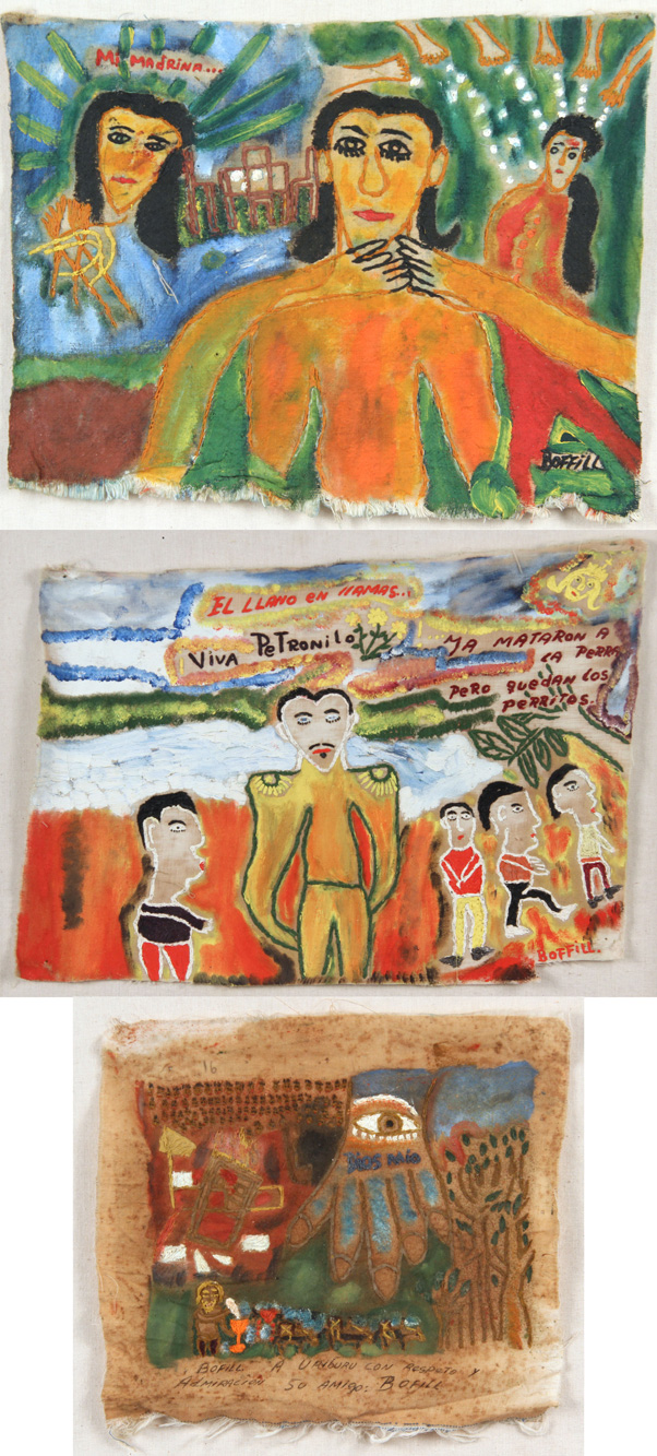 BOFILL ROJAS, Noel Guzman TRES PINTURAS DIFERENTES SOBRE GENERO. 