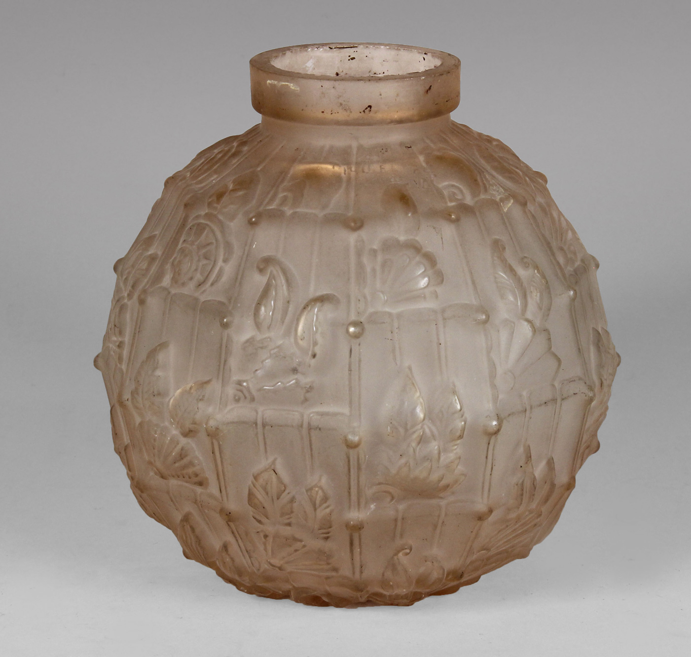  VASO FRANCES DE VIDRIO ARTISTICO FIRMADO. 