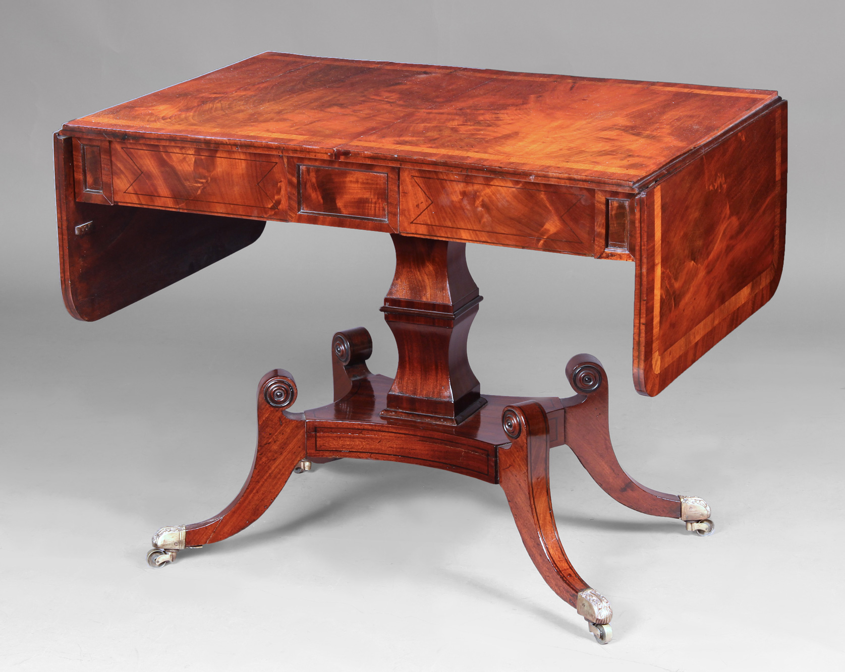  ANTIGUA SOFA TABLE INGLESA DE EPOCA REGENCY. 