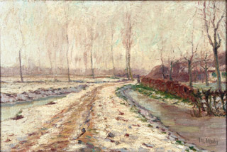 Lote 127: MAHY, M 'PAISAJE DE INVIERNO'