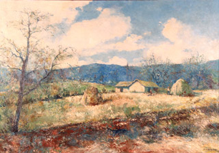 Lote 187: ANGANUZZI, Mario Nicolás 'PAISAJE CON RANCHO'