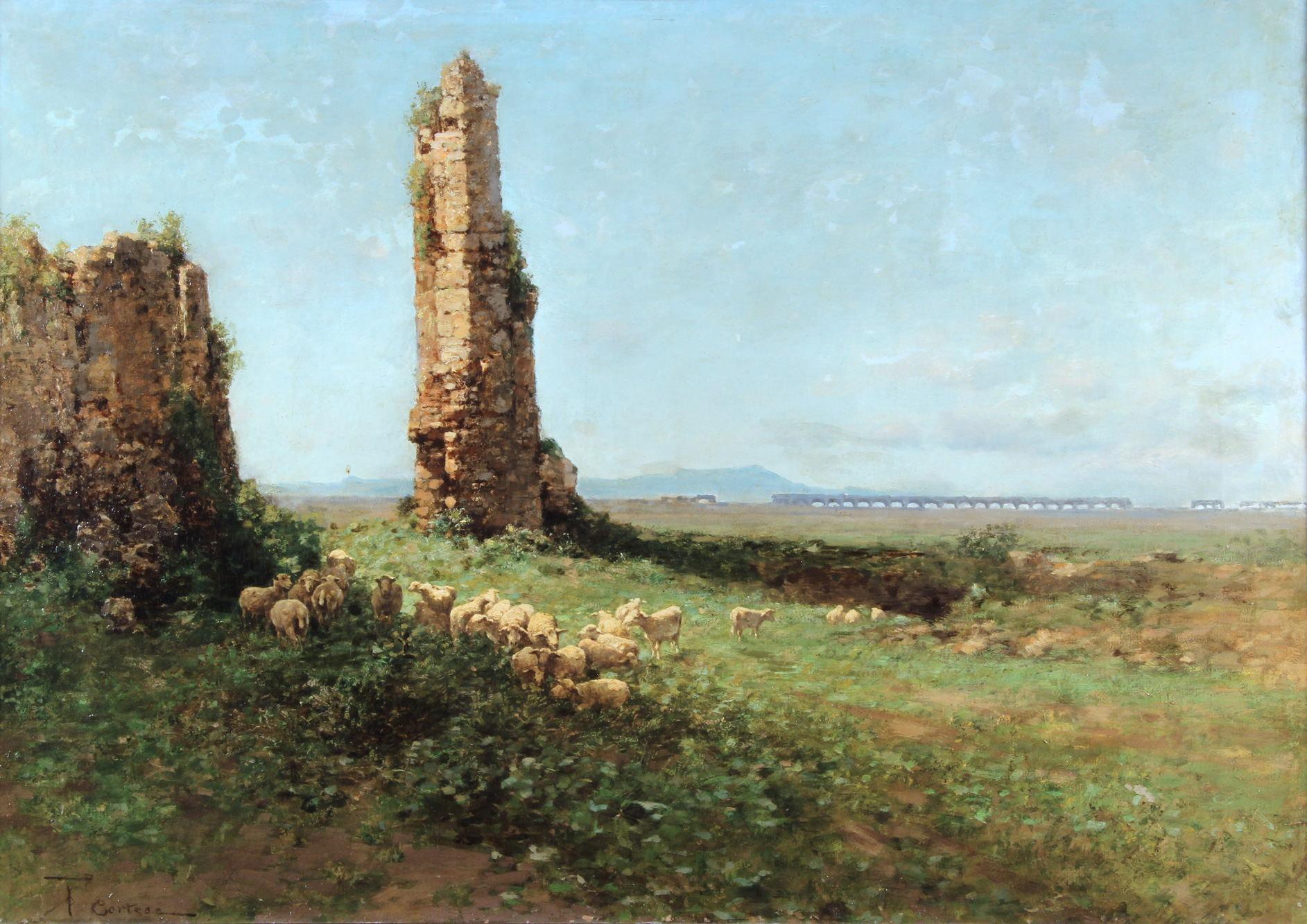 CORTESE, Federigo 'PAISAJE CON OVEJAS'