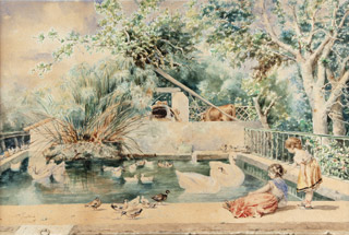 Lote 27: 'NIÑAS JUNTO A UNA FUENTE' 'NIÑAS JUNTO A UNA FUENTE'