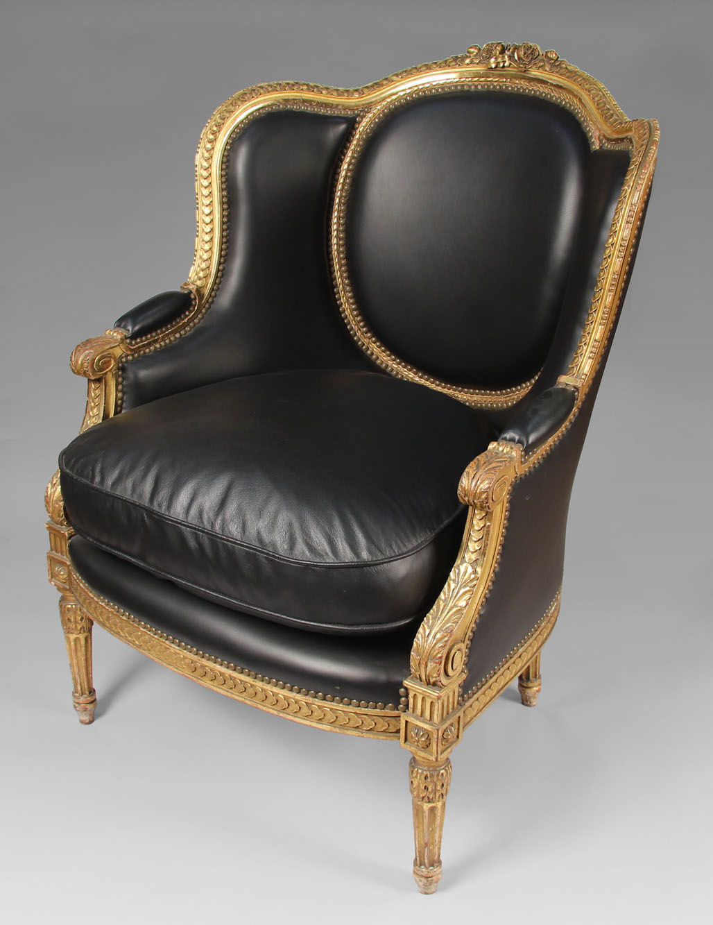  ANTIGUO SILLON BERGERE FRANCES DE ESTILO LUIS XVI. 