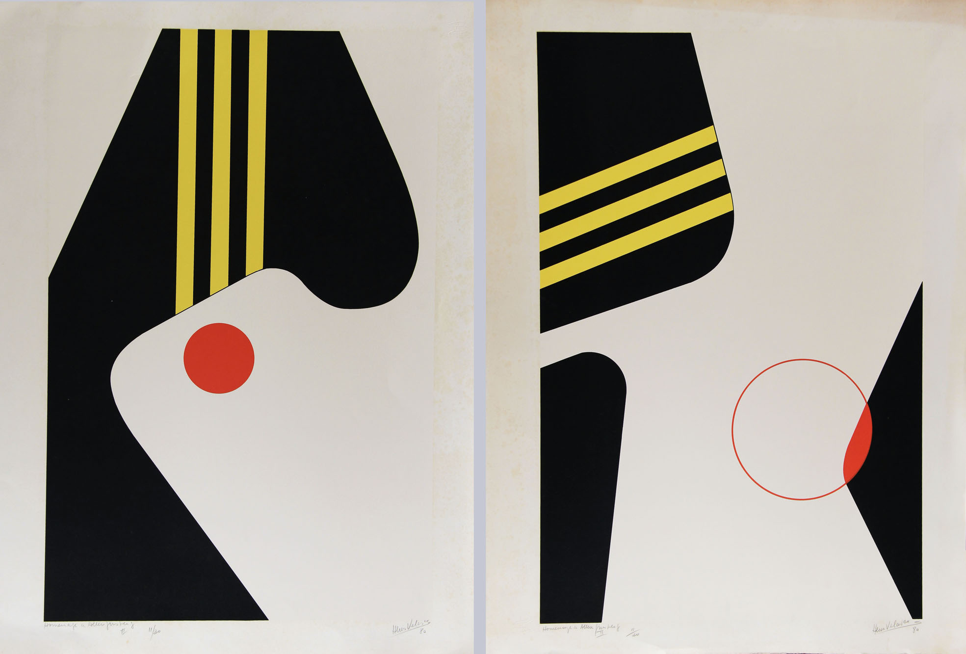  DIEZ OBRAS VARIAS SIN ENMARCAR DE TRES ARTISTAS DIFERENTES.