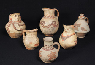 Lote 284: CONJUNTO FORMADO POR SEIS JARRAS DE ABORIGENES CHANE.  CONJUNTO FORMADO POR SEIS JARRAS DE ABORIGENES CHANE. 