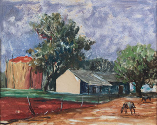 Lote 23: BERNI, Antonio 'PAISAJE RURAL' 