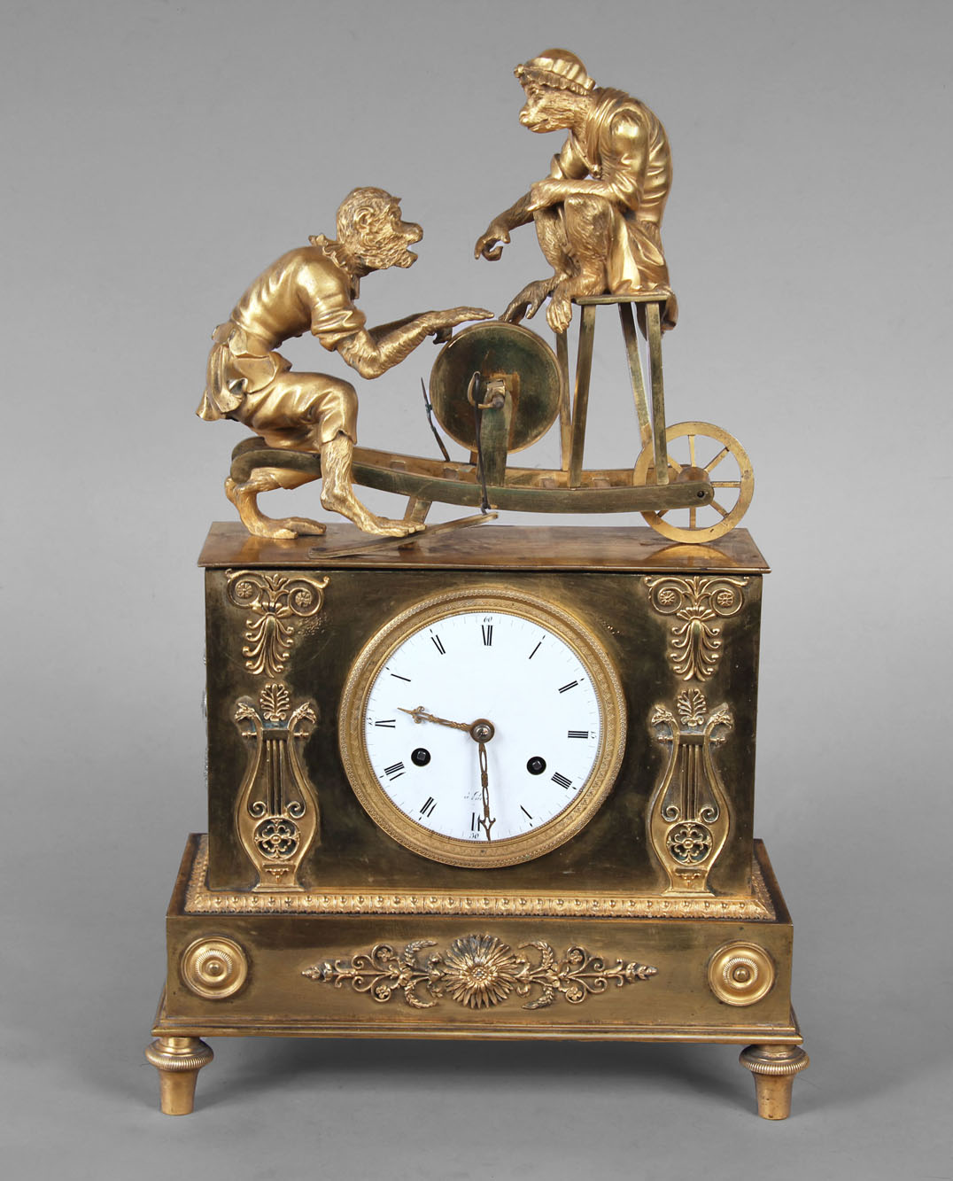  ANTIGUO RELOJ FRANCES DE APOYO DE EPOCA RESTAURACION.