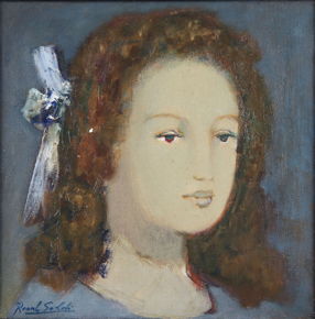 Lote 28: RETRATO DE CHICA CON MOÑO.