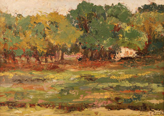 Lote 85: POLICASTRO, Enrique 'PAISAJE CON RANCHO' 