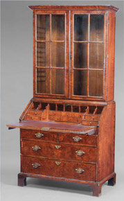 Lote 121: ANTIGUO 'BUREAU BOOKCASE' INGLES JORGE II.  ANTIGUO 'BUREAU BOOKCASE' INGLES JORGE II. 