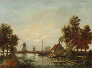 Lote 16: 'CANAL EN HOLLANDE, EFFET DE LUNE' 'CANAL EN HOLLANDE, EFFET DE LUNE'