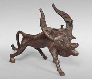 Lote 406: FIGURA AFRICANA DE BRONCE PATINADO. FIGURA AFRICANA DE BRONCE PATINADO.