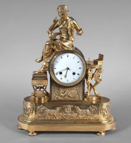 Lote 326: ANTIGUO RELOJ FRANCES DE APOYO DE EPOCA IMPERIO. ANTIGUO RELOJ FRANCES DE APOYO DE EPOCA IMPERIO.