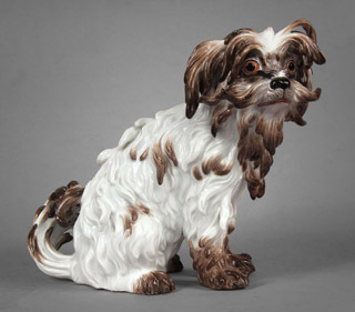 Lote 344: 'BOLOGNESE TERRIER' DE PORCELANA ALEMANA DE MEISSEN. 'BOLOGNESE TERRIER' DE PORCELANA ALEMANA DE MEISSEN.