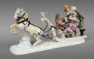 Lote 363: GRUPO DE PORCELANA ALEMANA DE MEISSEN. GRUPO DE PORCELANA ALEMANA DE MEISSEN.