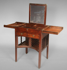 Lote 165: ANTIGUO MUEBLE TOILETTE INGLES PARA CABALLERO. ANTIGUO MUEBLE TOILETTE INGLES PARA CABALLERO.