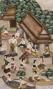 Lote 103: PAR DE PINTURAS ORIENTALES ENMARCADAS.  PAR DE PINTURAS ORIENTALES ENMARCADAS. 