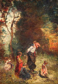 Lote 92: GIORDANI, Italo 'MUJER CON NIÑAS' 