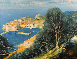Lote 12: LECOQUE, Alois 'VISTA DE DUBROVNIK (RAGUSA)' 
