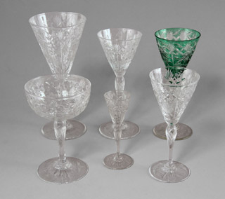 Lote 466: JUEGO DE COPAS DE FINO MEDIO CRISTAL FRANCES ST LOUIS. JUEGO DE COPAS DE FINO MEDIO CRISTAL FRANCES ST LOUIS.