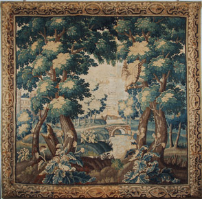 Lote 247: ANTIGUA TAPICERIA FRANCESA VERDURE SIGLO XVIII.  ANTIGUA TAPICERIA FRANCESA VERDURE SIGLO XVIII. 