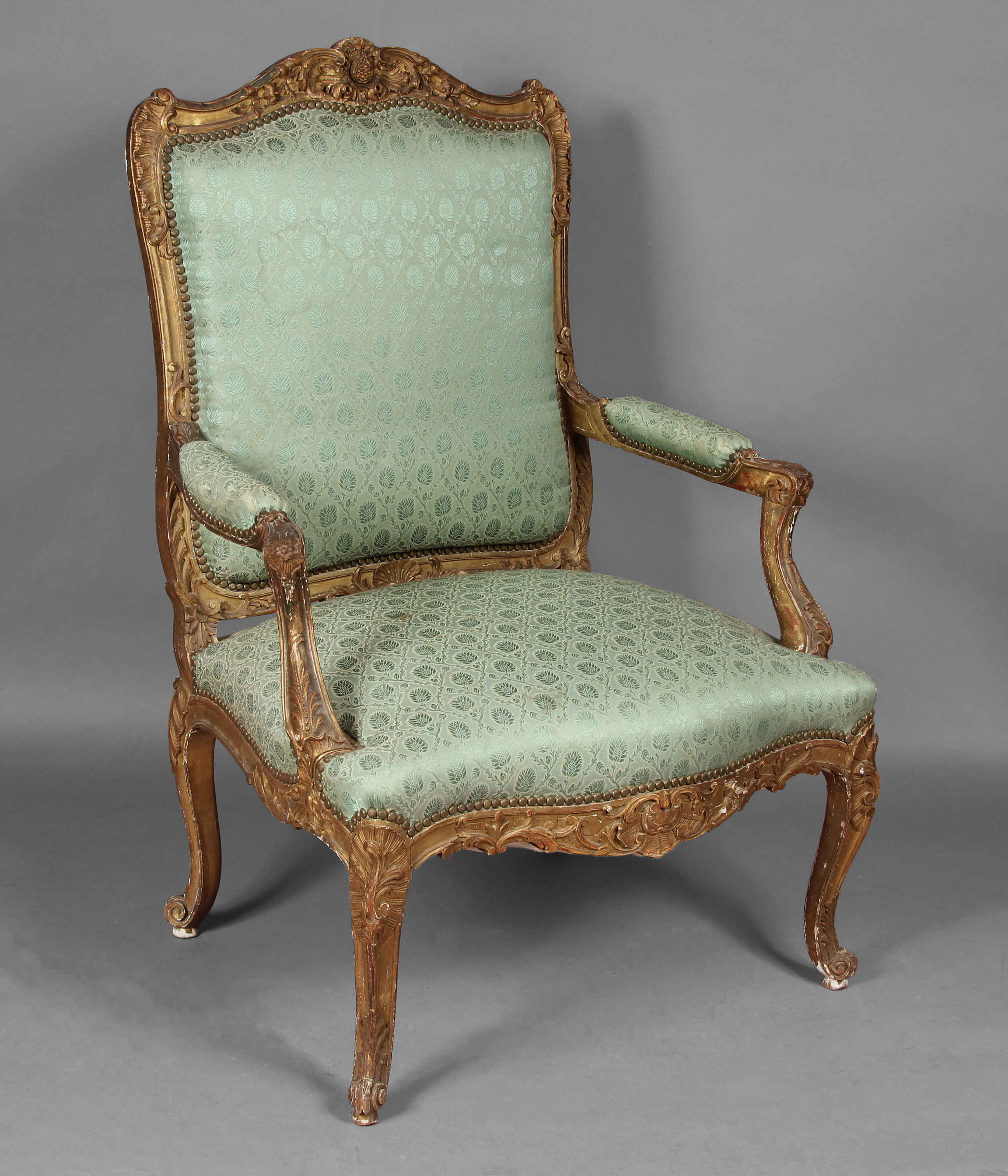  ANTIGUO SILLON FRANCES DE ESTILO LUIS XV. 