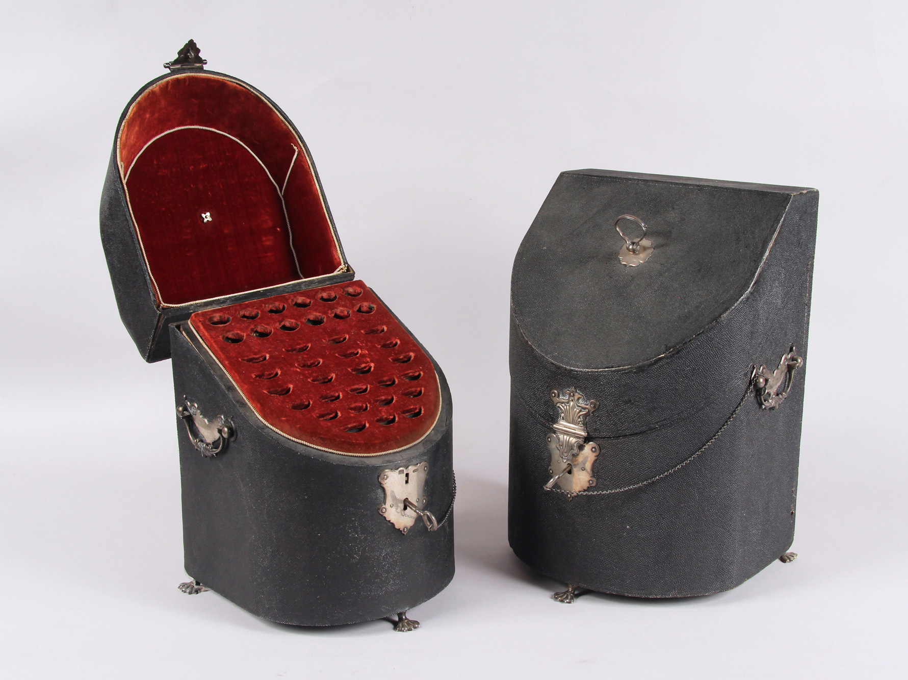  DOS ANTIGUAS 'CUTLERY BOXES' INGLESAS SIGLO XIX.