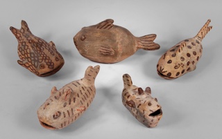 Lote 389: CINCO ARTESANIAS DE ABORIGENES CHANE.  CINCO ARTESANIAS DE ABORIGENES CHANE. 