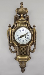 Lote 457: RELOJ CARTEL FRANCES DE BRONCE ESTILO LUIS XVI. RELOJ CARTEL FRANCES DE BRONCE ESTILO LUIS XVI.