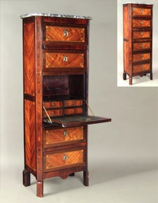 Lote 204: ANTIGUO CHIFFONIER FRANCES CON SECRETAIRE.  ANTIGUO CHIFFONIER FRANCES CON SECRETAIRE. 