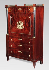 Lote 211: ANTIGUO SECRETAIRE ABATTANT FRANCES IMPERIO.  ANTIGUO SECRETAIRE ABATTANT FRANCES IMPERIO. 