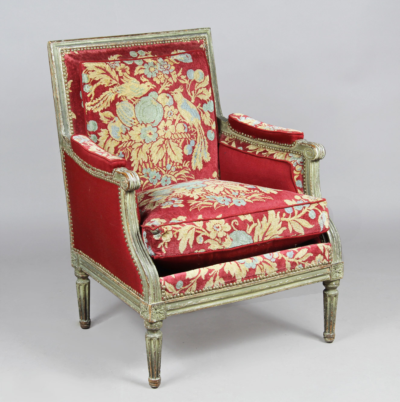  ANTIGUO SILLON BERGERE FRANCES LUIS XVI. 